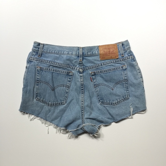 Vtg Levis 550 Distressed High Waist Cutoff - Picture 2 of 8